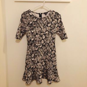 Express Snake Print Peplum Dress